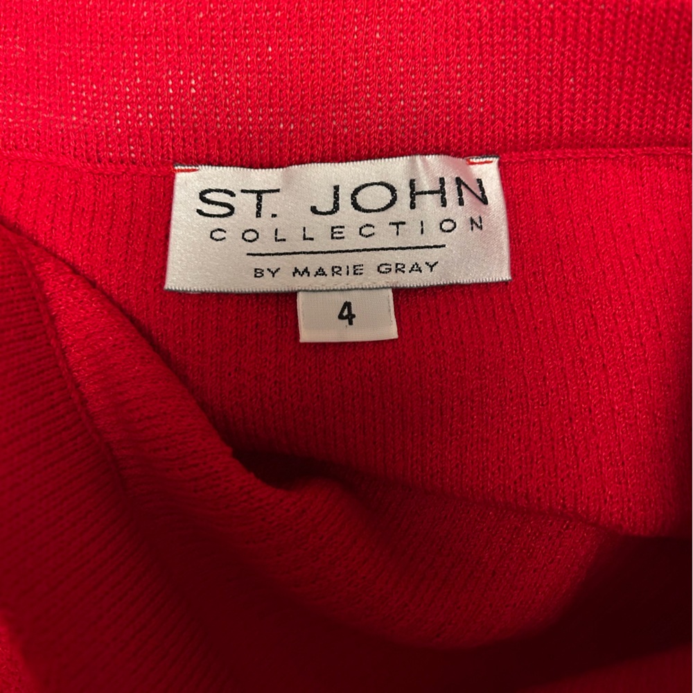 St. John Vibrant Red Pencil Skirt - Picture 4 of 4